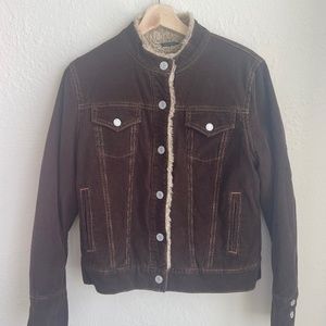 VINTAGE Gap faux fur lined corduroy jacket